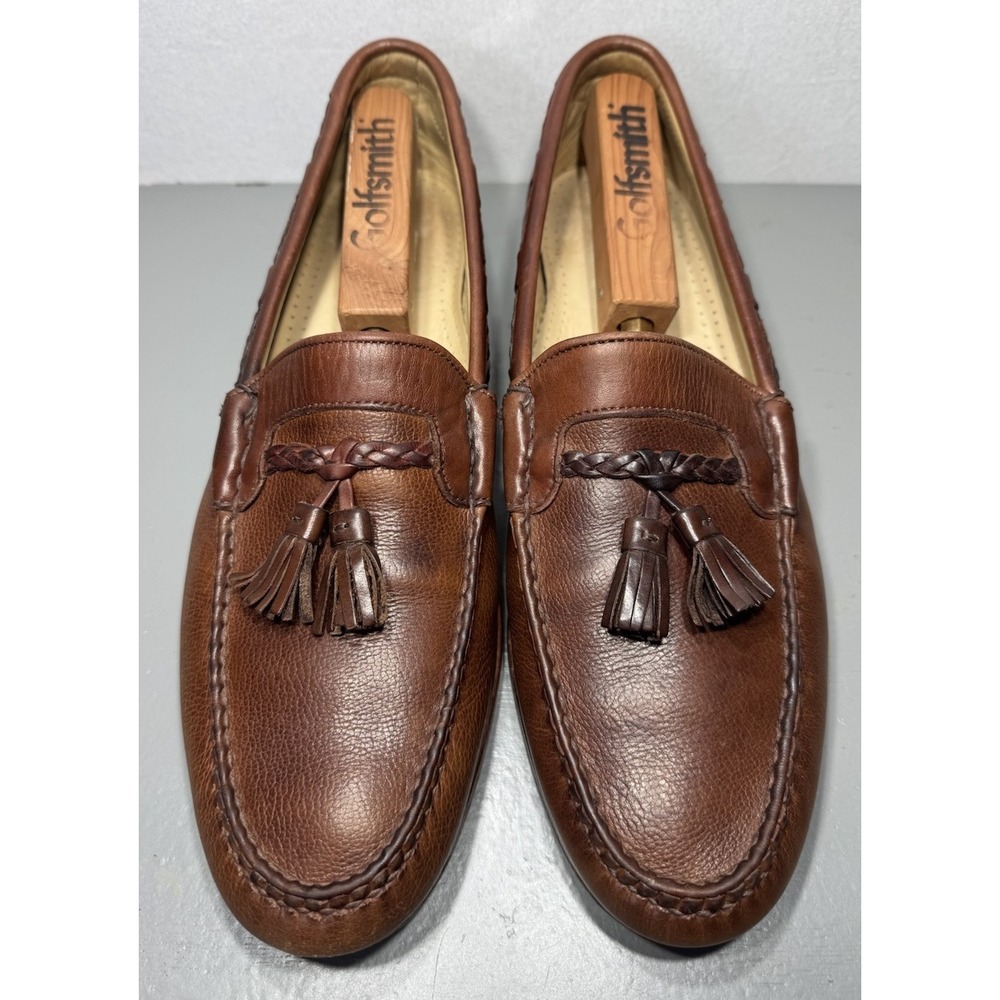 Allen Edmonds Tassel Loafers Carthage Size 11.5B Mens Brown Leather‎ USA